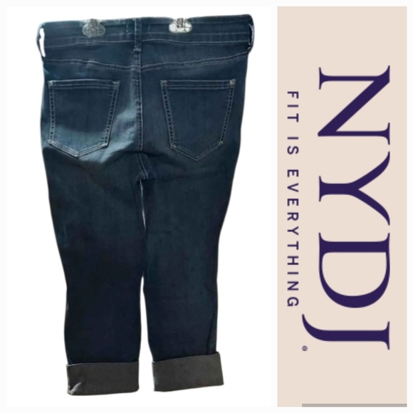NWT NYDJ Women's Cuffed Ankle Straight Jeans Petite - Picture 4 of 9
